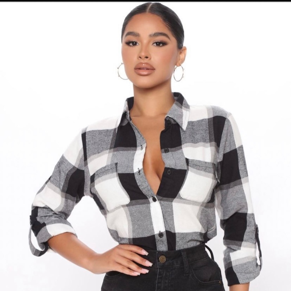 Fashion nova buffalo plaid shirt